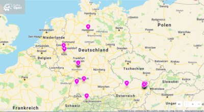 20.-21.5. Kick-off Workshop EuProGigant Deutschland-Österreich-Karte Thematische Arbeitsgruppen